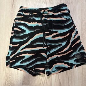 NEFF Youth Medium Boardshorts swim shorts trunks Black, teal,soft salmon pink